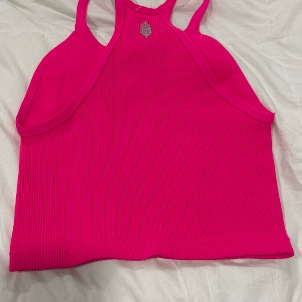 FREE PEOPLE MOVEMENT Happiness Runs Crop Tank IN IN HOT PINK - Picture 12 of 14